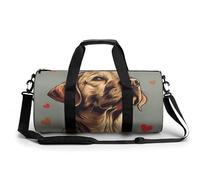 Bolsa De Deporte Perro Labrador con Corazones Bolsa De Viaje Duffel Bolsa Redonda Gimnasio Bolsa Fitness