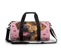 Bolsa De Deporte Perro Labrador con Corazones Bolsa De Viaje Duffel Bolsa Redonda Gimnasio Bolsa Fitness