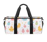 Bolsa de deporte redonda con correa de hombro desmontable, diseño de colmena de dibujos animados, bolsa de entrenamiento, bolsa de noche para mujeres y hombres, Multicolor 7, Talla única, Equipaje de