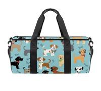 Bolsa de deporte redonda con correa de hombro desmontable, diseño de colmena de dibujos animados, bolsa de entrenamiento, bolsa de noche para mujeres y hombres, Multicolor 3, Talla única, Equipaje de