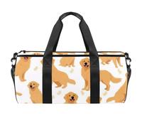 Bolsa de deporte redonda con correa de hombro desmontable, diseño de colmena de dibujos animados, bolsa de entrenamiento, bolsa de noche para mujeres y hombres, Multicolor 4, Talla única, Equipaje de