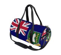 Bolsa de deporte redonda ligera con bolsillo interior, bolsa de gimnasio para hombres y mujeres, bolsa de lona para viajes, deportes, bandera de las Islas Vírgenes Británicas