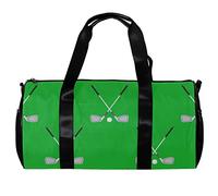 Bolsa de deporte redonda para gimnasio con correa de hombro desmontable, bolas y palos en el bolso de entrenamiento verde, bolsa de noche para mujeres y hombres, multicolor, 45x23x23cm/17.7x9x9in