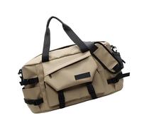 Bolsa de deporte unisex moderna con asas reforzadas, bolsa de viaje contemporánea, compartimento húmedo para gimnasio, actividades al aire libre, bolsa de entrenamiento Oxford, Khaki, Mass Beauty