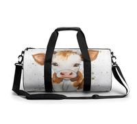 Bolsa De Deporte Vaca Linda Acuarela Bolsa De Viaje Duffel Bolsa Redonda Gimnasio Bolsa Fitness