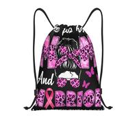 Bolsa De Deportebolsas De Gimnasia para Hombres Viaje Al Aire Libre 36X42Cm Ligera Fácil De Doblar Bolsa De Gimnasio Lunes Y Guerreros De Concientización sobre El Cáncer De Mama