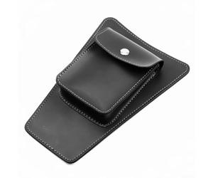 Bolsa de depósito de motocicleta de cuero PU Bolsa de almacenamiento a prueba de arañazos Forro suave para protección de pintura de bicicleta para una fácil instalación marrón negro (negro)