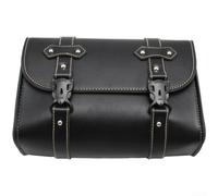 Bolsa de depósito de motocicleta impermeable de PVC para Honda Suzuki - equipaje de almacenamiento retro con cubierta de lluvia 27 x 10 x 18 cm