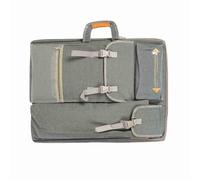 Bolsa de dibujo artístico, 66x50 cm, lona portátil, multibolsillo, bolsa de almacenamiento para tablero de dibujo 4K, estuche de cartera para artista, organizador de ilustraciones (Gris ahumado)