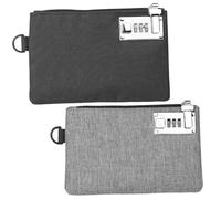 Bolsa de Dinero de 2 Piezas con Cerradura, Bolso de Monedas de 5x8 Pulgadas con Cremallera, Bolsa de Dinero de Tela de Oxford, de Efectivo para Joyas, pasaportes, medicamentos, Tarjetas de créd