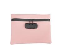 Bolsa de dinero de PU impermeable con cerradura, bolsa de almacenamiento portátil de viaje for documentos, contenedor de seguridad for artículos personales, 2 uds. Para objetos de valor(Color 1)