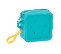 Bolsa de dinero portátil en miniatura con cierre de cremallera, organizadores de almacenamiento de silicona, bolsa de dinero de dibujos animados para mujeres y niños, azul (lake blue), Talla única