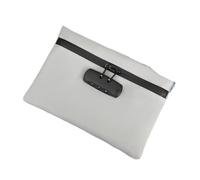 Bolsa de dinero PU impermeable con cerradura, bolsa almacenamiento portátil viaje for documentos, contenedor seguridad for artículos personales, 2 uds Para Archivos(Color 2)