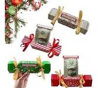 Bolsa de dinero sorpresa de Navidad, bolsa de dinero para sacar dinero, bolsa de regalo en efectivo, regalos de fiesta de Navidad, caja de dinero para dinero en efectivo (4 piezas-a)