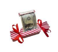 Bolsa de dinero sorpresa de Navidad, soportes para dinero en efectivo, caja de dinero hexagonal con forma de caramelo con tarjeta de Navidad extraíble, bolsa de regalo de efectivo, caja de dinero para