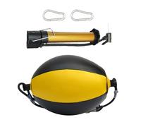 Bolsa de doble extremo de velocidad, bolsa de doble extremo - Piel PU Flex - Bolsa de perforación ajustable, equipo de boxeo con aguja, mosquetones, banda para la cabeza de bola reflectante para la