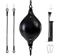 Bolsa de doble extremo - Herramienta de golpe para la velocidad | Cuero PU flexible, entrenador de boxeo reflejo para boxeo, de suspensión ajustable, equipo cardio entrenamiento gimnasio domi