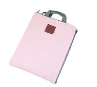 Bolsa de documentos a prueba agua, bolso oficina rectangular portátil, maletín A4, bolsos negocios for hombre, bolsas almacenamiento papelería escolar Para Documentos(Pink)