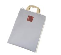 Bolsa de documentos a prueba agua, bolso oficina rectangular portátil, maletín A4, bolsos negocios for hombre, bolsas almacenamiento papelería escolar Para Documentos(Grey)