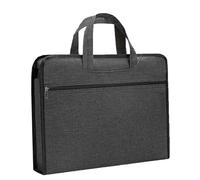 Bolsa de documentos A4, carpeta portátil, gran capacidad, funda de transporte, impermeable, tela Oxford, con cremallera, organizador de archivos, almacenamiento de documentos y iPad