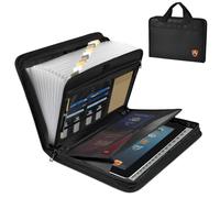 Bolsa de documentos Caja fuerte ignífuga resistente al agua, caja de documentos ignífuga, bolsa de dinero para documentos, bolsa de almacenamiento con cremallera, 36 x 26 x 5 cm