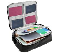 Bolsa de documentos de gran capacidad - Organizador de documentos bolsa segura con combinación candado portátil organizador de documentos con práctica bolsa para papeles importantes BOBAS
