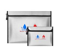 Bolsa de documentos ignífuga, impermeable, ignífuga, almacenamiento seguro para archivos de dinero, documentos, archivos de joyería para oficina y escuela