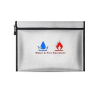 Bolsa de documentos ignífuga, impermeable, ignífuga, almacenamiento seguro para archivos de dinero, documentos, archivos de joyería para oficina y escuela