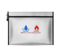 Bolsa de documentos ignífuga, organizador de archivos, impermeable, con cremallera, bolsa de dinero para guardar dinero