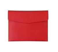 Bolsa de documentos,Maletín,Paquete de archivos A4, B5, A5, A6,Portafolio,Bolsa de documentos de negocios,Alta capacidad,Impermeable y a prueba de humedad,Hecho de cuero (A5, Rojo)