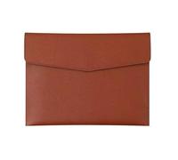 Bolsa de documentos,Maletín,Paquete de archivos A4, B5, A5, A6,Portafolio,Bolsa de documentos de negocios,Alta capacidad,Impermeable y a prueba de humedad,Hecho de cuero (A5, Marron oscuro)