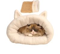 Bolsa de dormir semi-cerrada, Soft Cat Comfort Sack, Washable Bed with Plush Interior, Small Animal Nest, Pet Accessory with Warm Design, Interior Outdoor Use for Living Room Balcony