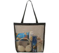 Bolsa de drenaje de malla de gran capacidad, bolsa de almacenamiento de secado rápido, diseño de red transpirable, asas reforzadas, varios tamaños, fácil acceso para acampar y nadar (B)