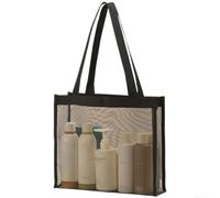 Bolsa de drenaje de malla de gran capacidad, bolsa de almacenamiento de secado rápido, diseño de red transpirable, asas reforzadas, varios tamaños, fácil acceso para acampar y nadar (D)