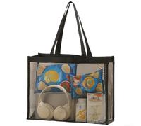 Bolsa de drenaje de malla de gran capacidad, bolsa de almacenamiento de secado rápido, diseño de red transpirable, asas reforzadas, varios tamaños, fácil acceso para acampar y nadar (E)