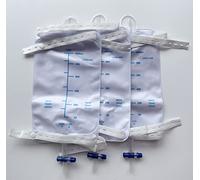 Bolsa de drenaje para pierna, bolsa de orina para pierna, bolsa para incontinencia urinaria con diseño de doble vendaje y drenaje rápido y fácil 1000ml (32 Oz) (6)