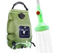 Bolsa de ducha de 20 L, absorción de calefacción solar, portátil, para camping, senderismo, uso en la playa