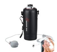 Bolsa de Ducha de Campamento: Recipiente de PVC Grande, de Lavado a presión | Bomba de Agua de Senderismo con tubería de pulverización Larga, Herramienta de baño de Aventura para la Vida en fu