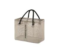 Bolsa de ducha portátil con asa, malla de asa, bolsa de aseo para viajes, gimnasio, dormitorio, baño, Gris pequeño