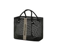 Bolsa de ducha portátil con asa, malla de asa, bolsa de aseo para viajes, gimnasio, dormitorio, baño, Pequeño negro