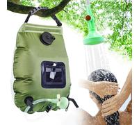 Bolsa de ducha solar para camping, 20 l, con cabezal de ducha y manguera