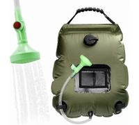 Bolsa de ducha solar para camping, bolsa de ducha solar portátil plegable de 20 litros para exteriores con temperatura de ducha de 45