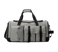 Bolsa de duffle, amplia impermeable, multifunción, deportes duffel con compartment y bolsa húmeda, cómoda para interior, fitness, ropa interior, toallas, 22.05 x 11.42 x 10,63 pulgadas, Gris