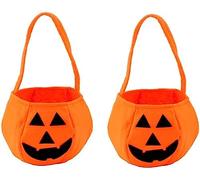 Bolsa de Dulces de Halloween, 2 Piezas Calabaza Bolsa de Dulces Halloween Bolsa Calabaza Bolsas de Regalo de Truco o Trato