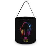 Bolsa de dulces de Halloween con diseño de "No te escucho, estoy jugando con auriculares", bolsas tipo cubo para dulces, suministros de fiesta para mujeres y hombres.