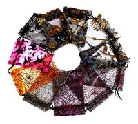 Bolsa de Dulces Halloween Bolsa 10x15cm con cordón, impresión Multicolor, Bolsa de Dulces de Regalo (Color : Mix, Size : 25pcs)