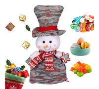 Bolsa de dulces navideños,-Bolsa de Navidad con cordón | Bolsa de dulces de embalaje navideño con cordón,Tarea de almacenamiento de muñecas reutilizable festiva
