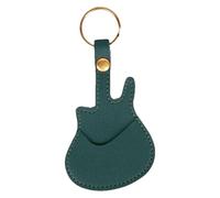 Bolsa de elección de Guitarra, Soporte de elección de Guitarra - Picks Box Bolsa de Almacenamiento - Pista de Cuero organizador Plectrum Portátil para Músicos, Jugadores de Música, verde, Se référer