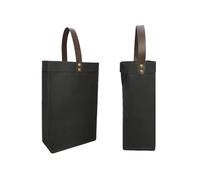 Bolsa de embalaje de papel kraft para vino tinto, paraguas, bolsa de regalo aislada, caja de regalo para lavar vino (negro, 8,2 x 8,2 x 27 cm)