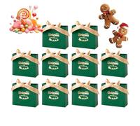 Bolsa de embalaje de regalo de Navidad, con lazo, 10 unidades, bolsas de Navidad para golosinas navideñas, para compartir alegría festiva, entusiasmo familiar, fiestas en casa, tradiciones, fiestas